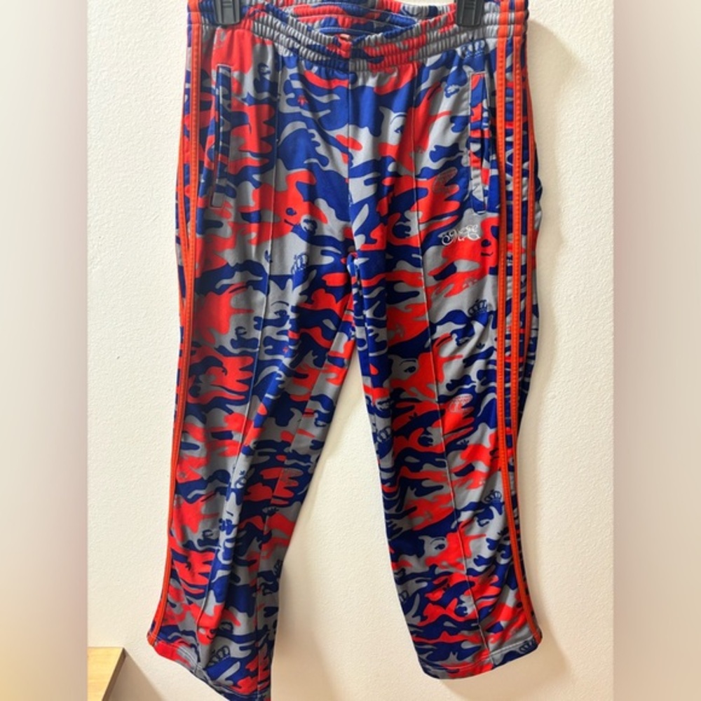 Women’s Adidas Missy Elliott Camo track pants- Red, Blue, Gray 2005